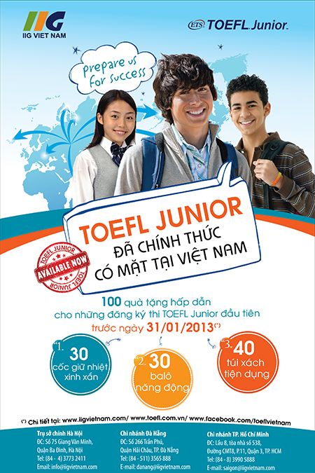 TOEFL JUNIOR chính thức ra mắt tại Việt Nam - IIG Việt Nam